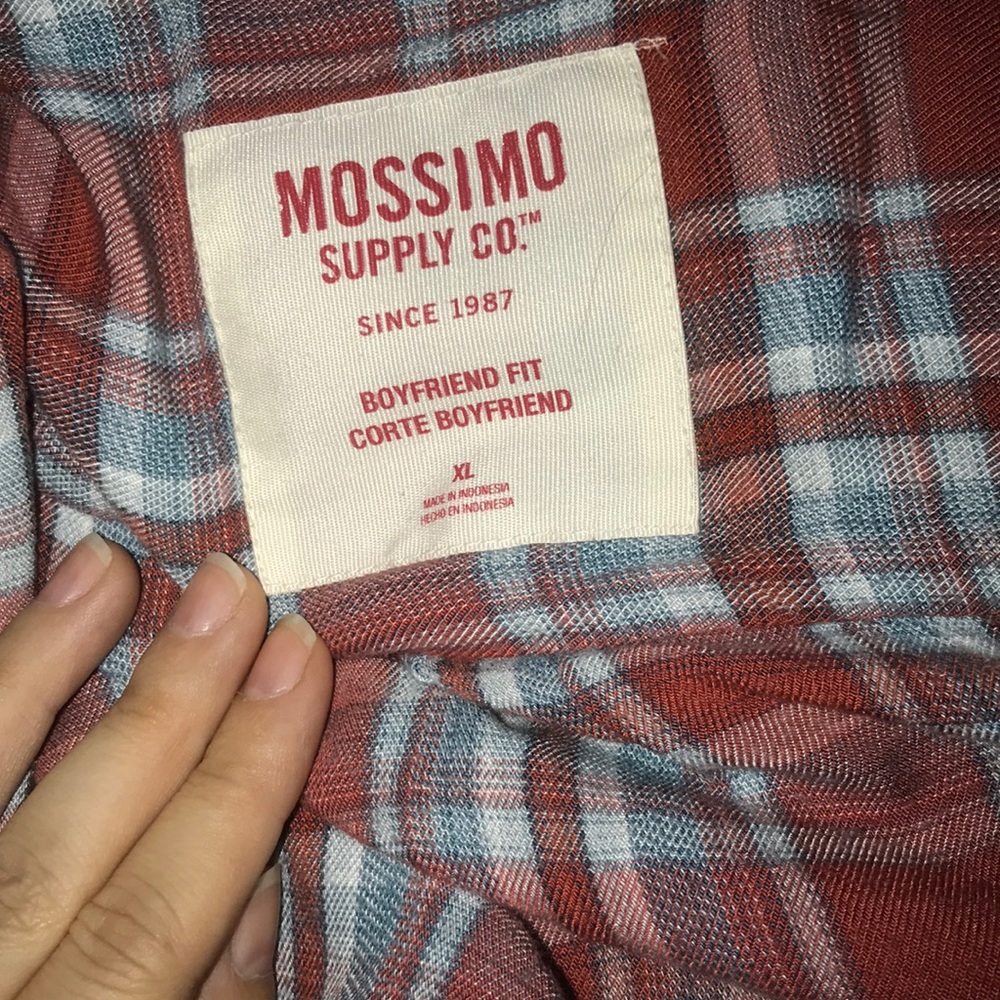 Baby Blue & Faded Red Soft Flannel